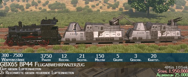 Flugabwehrpanzerzug GBX65 BP44